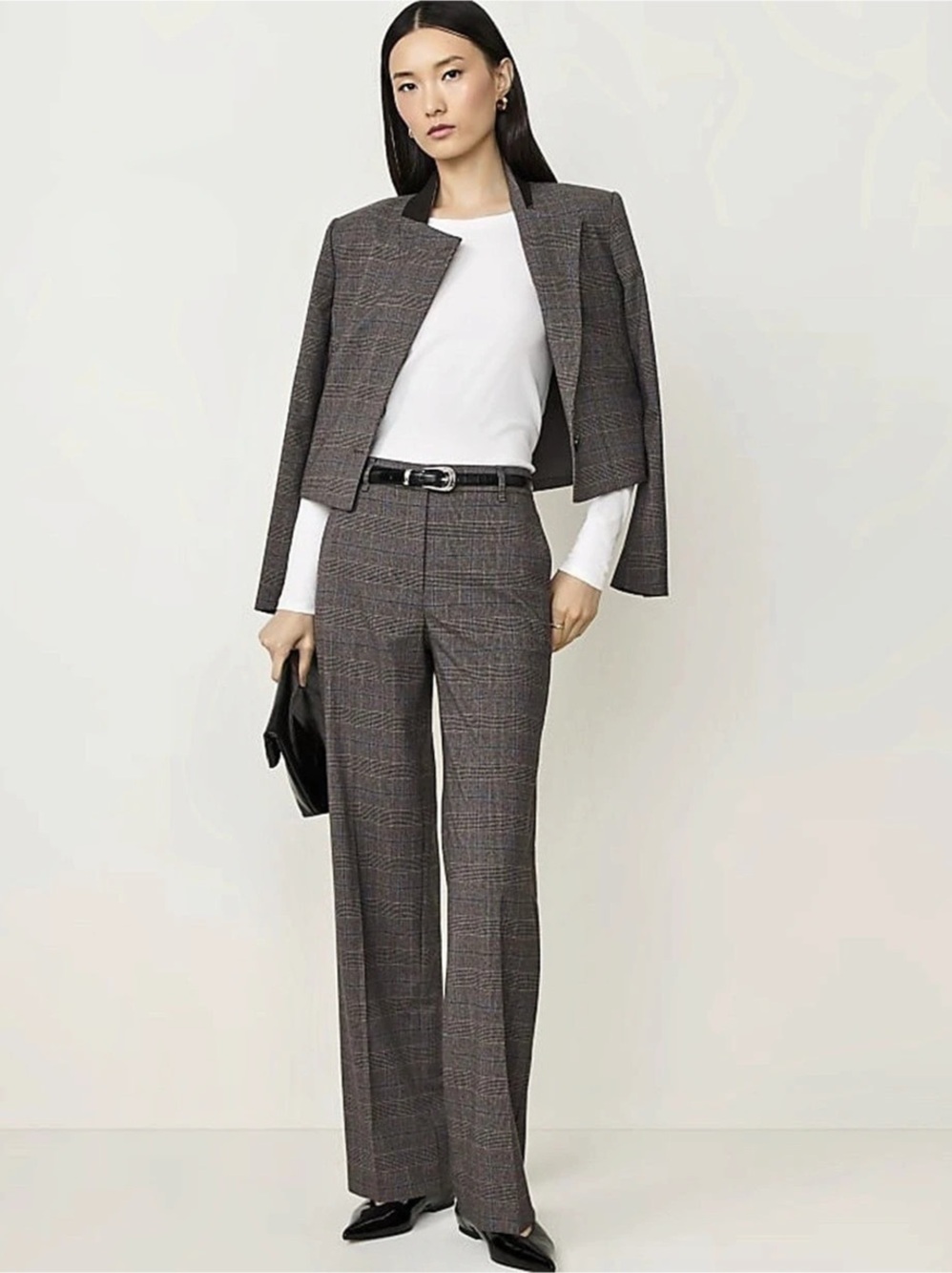 Ann Taylor The Plaid Caroline Pant in Dark Plaid